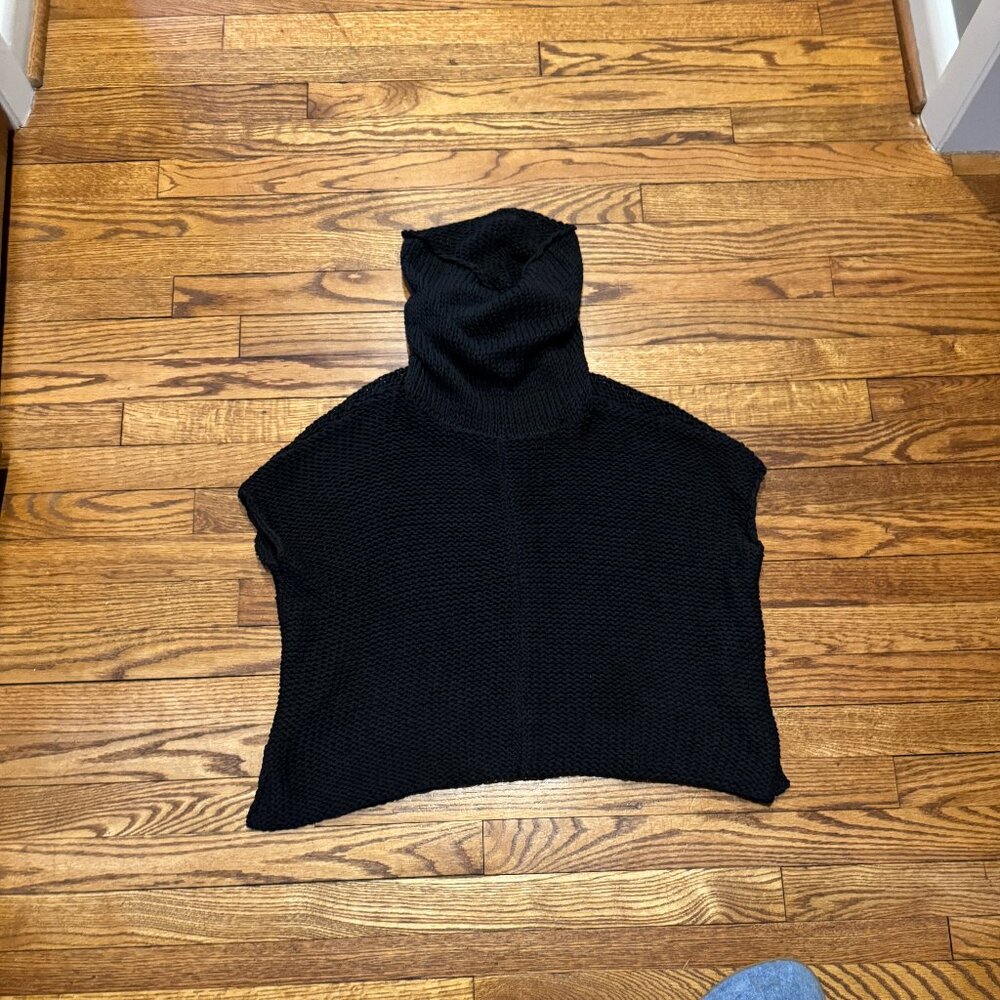 Wooden Ships Cowl-neck Sleeveless Sweater, Size Small